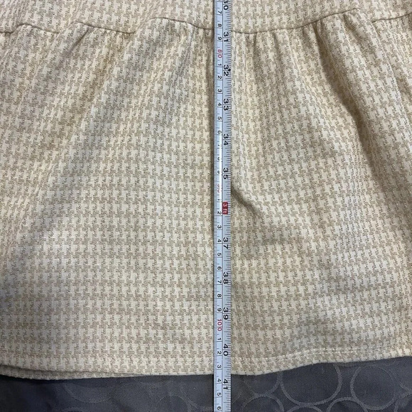 Draper James RSVP Size XXL Puffed Sleeve Tiered Dress Gold Cream Plus Size Midi - Picture 12 of 13